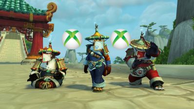 Logo de Xbox sobre una captura del videojuego World of Warcraft, simbolizando la integración con PC.