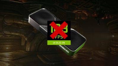 Tarjeta gráfica NVIDIA GeForce RTX serie 50 con un contador de FPS, representando el hardware avanzado necesario para los videojuegos del futuro.