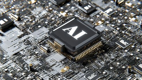 Chip con las letras AI