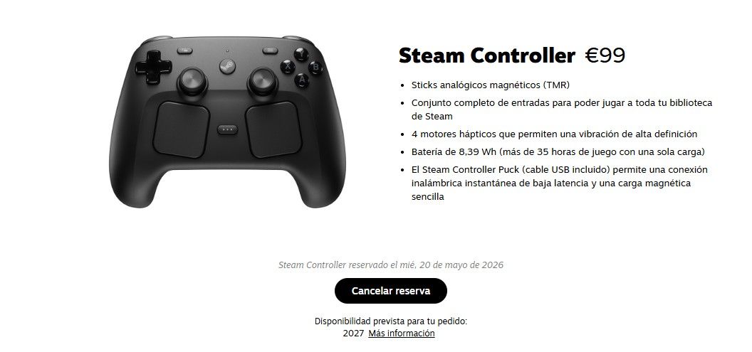Reserva Steam Controller
