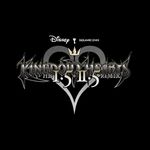 Logotipo de Kingdom Hearts HD 1.5 + 2.5 ReMix sobre fondo negro con los emblemas de Disney y Square Enix.