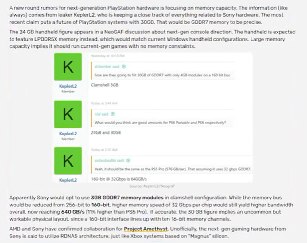 Leak Kepler PS6