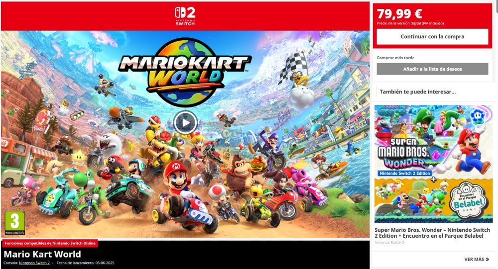 Precio Mario Kart World