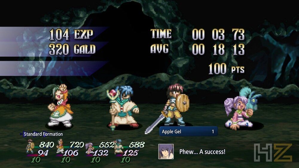 Pantalla de victoria en Tales of Eternia Remastered