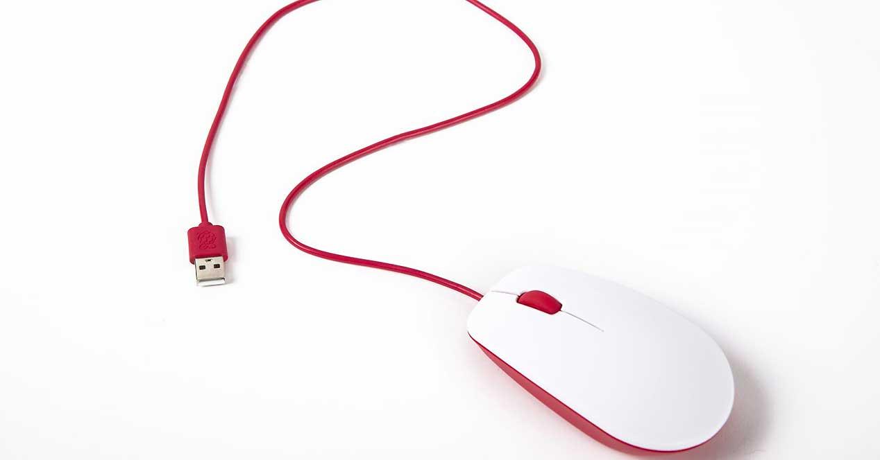 Raspberry Pi Red_White-Mouse-